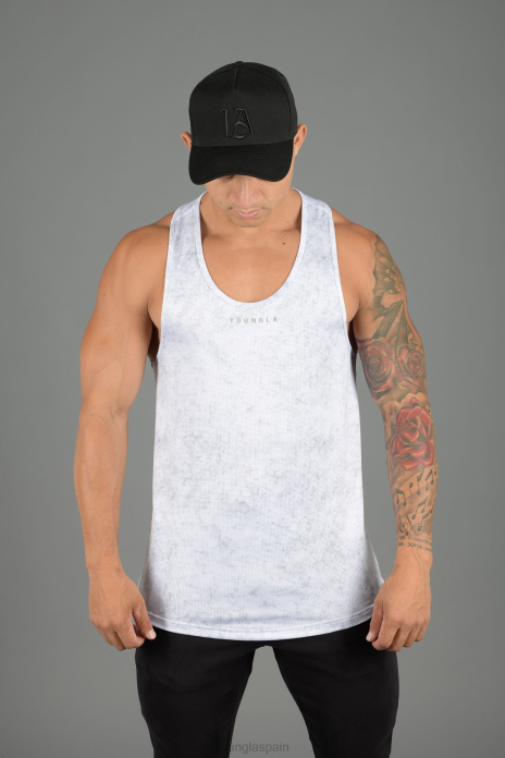 Camisetas sin mangas línea 305 performance hombres YoungLA mármol 4Z0B107 ropa