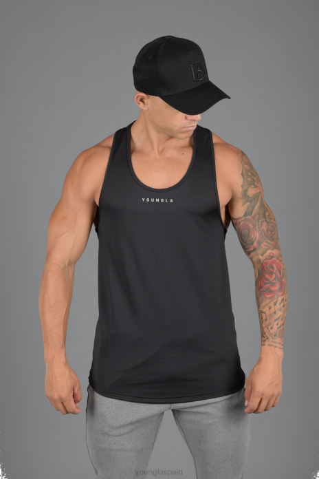 Camisetas sin mangas línea 305 performance hombres YoungLA negro 4Z0B103 ropa
