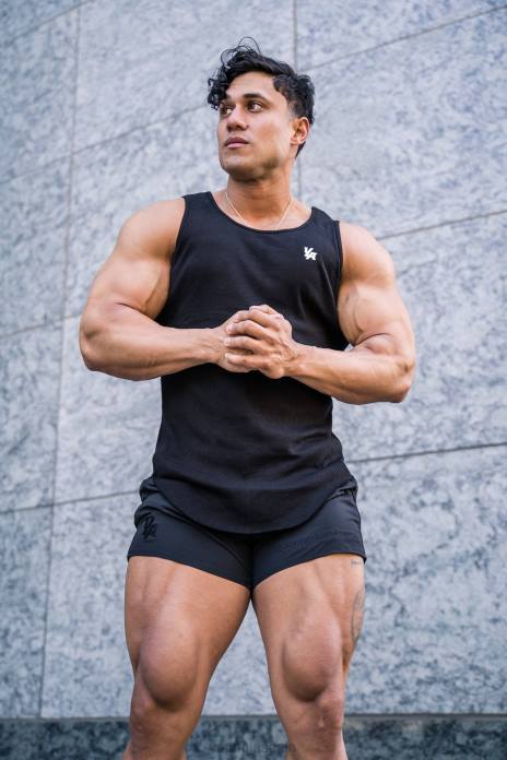 Tanque acanalado con fondo de cuchara 314 hombres YoungLA negro 4Z0B113 ropa