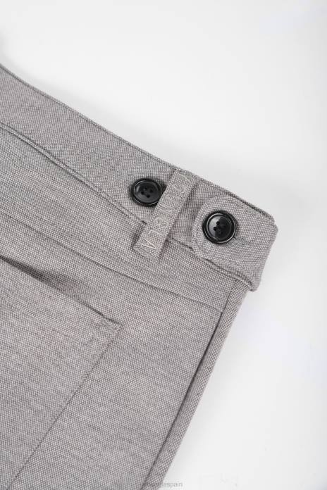 614 pantalones de vestir elegantes hombres YoungLA cuadros grises 4Z0B745 ropa