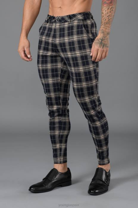 615 nuevos pantalones de vestir hombres YoungLA Gris oscuro 4Z0B750 ropa