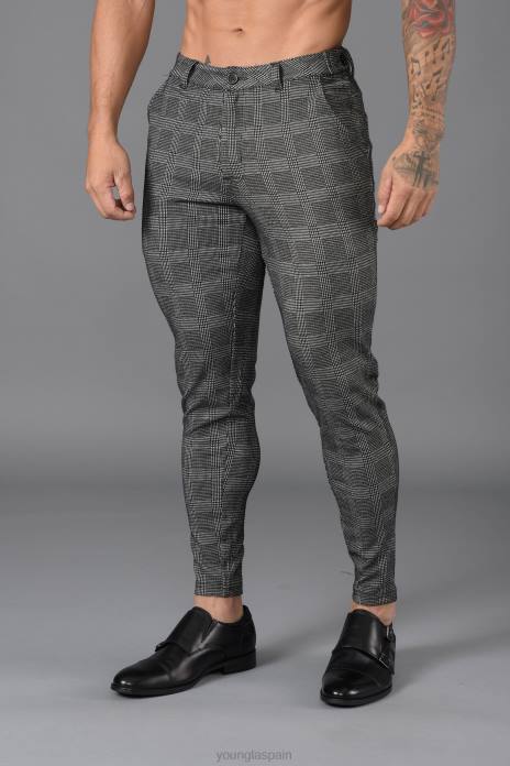 615 nuevos pantalones de vestir hombres YoungLA Gris oscuro 4Z0B750 ropa