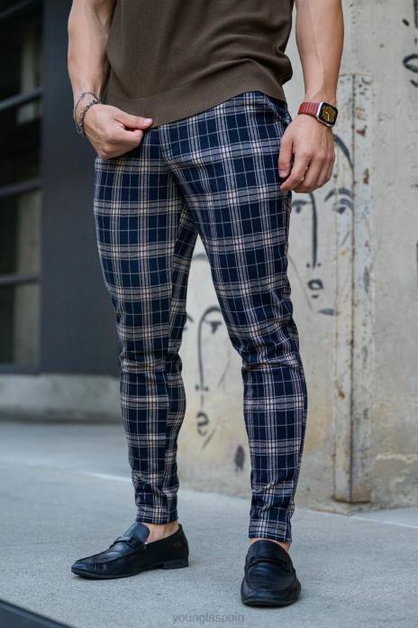 615 nuevos pantalones de vestir hombres YoungLA Gris oscuro 4Z0B750 ropa