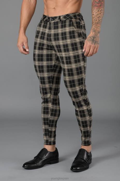 615 nuevos pantalones de vestir hombres YoungLA marrón oscuro 4Z0B749 ropa