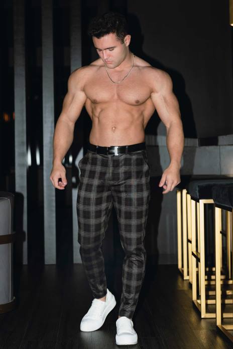 615 nuevos pantalones de vestir hombres YoungLA marrón oscuro 4Z0B749 ropa