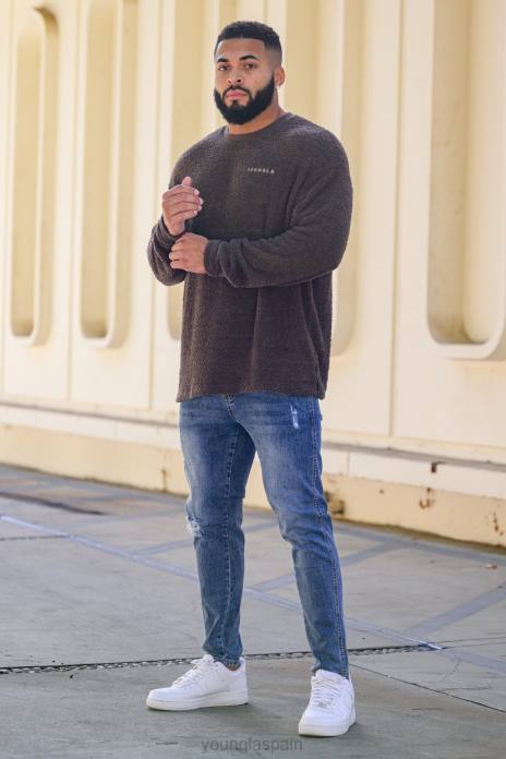 Vaqueros 607 de corte slim hombres YoungLA lavado negro 4Z0B746 ropa