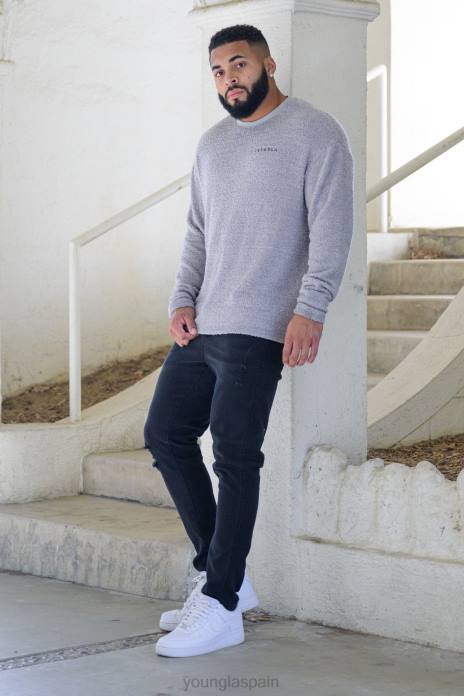 Vaqueros 607 de corte slim hombres YoungLA lavado negro 4Z0B746 ropa