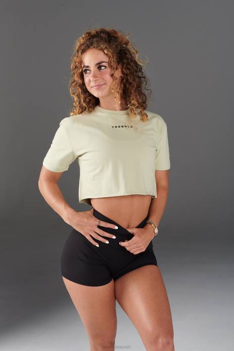 camiseta corta establecida w403 mujer YoungLA negro 4Z0B1025 ropa