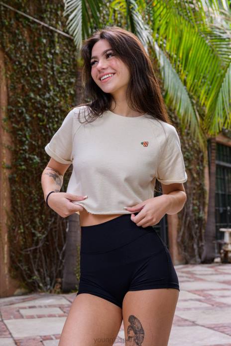 camiseta corta raglán w411 mujer YoungLA abedul 4Z0B1053 ropa