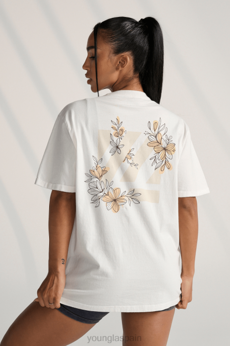 camiseta extragrande bloque w424 mujer YoungLA leche de coco 4Z0B1082 ropa