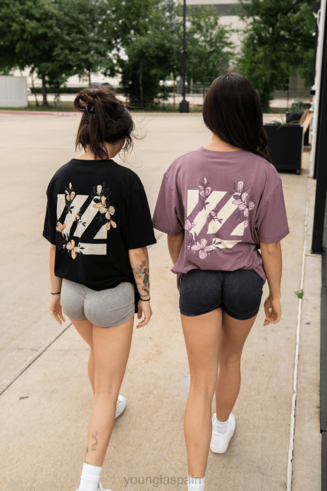 camiseta extragrande bloque w424 mujer YoungLA leche de coco 4Z0B1082 ropa