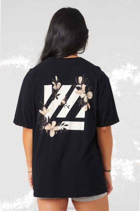 camiseta extragrande bloque w424 mujer YoungLA negro 4Z0B1081 ropa
