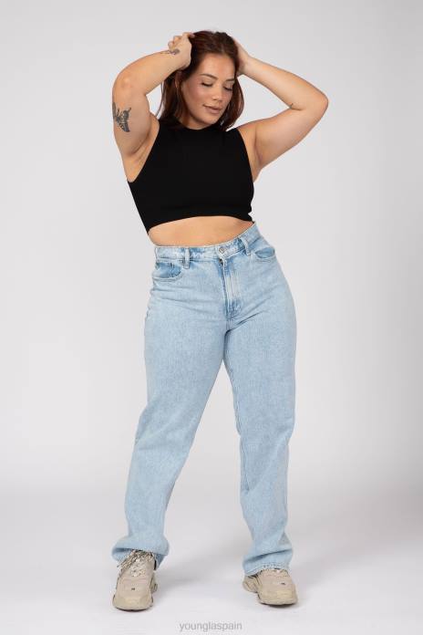 tanque acanalado de contorno w301 mujer YoungLA niebla azul 4Z0B1049 ropa