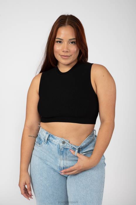 tanque acanalado de contorno w301 mujer YoungLA niebla azul 4Z0B1049 ropa