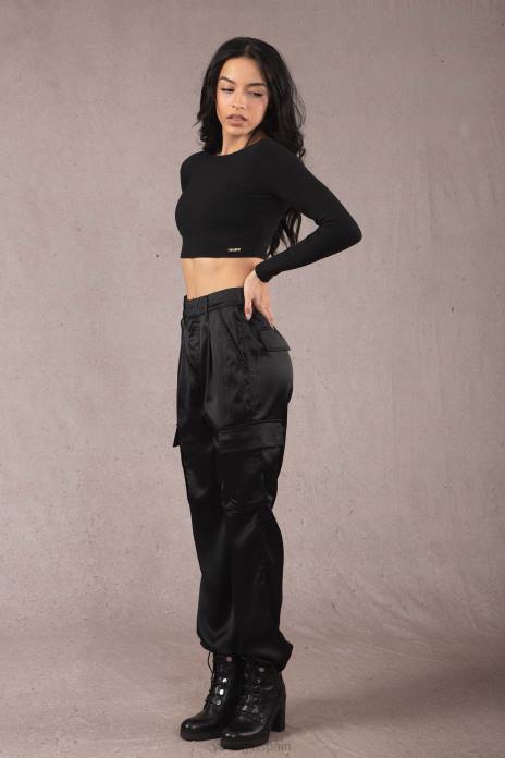 top corto gracia w419 mujer YoungLA negro 4Z0B1046 ropa