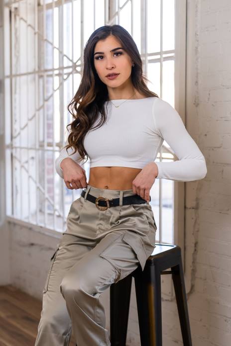 top corto gracia w419 mujer YoungLA negro 4Z0B1046 ropa