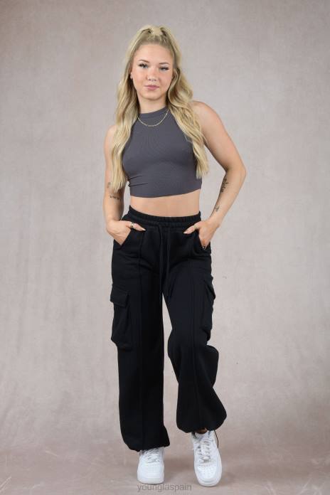 w314 - camiseta sin mangas flexrib mujer YoungLA odisea gris 4Z0B1060 ropa