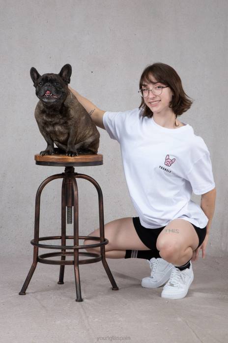 w417 camiseta extragrande iggy mujer YoungLA lavado gris claro 4Z0B1057 ropa