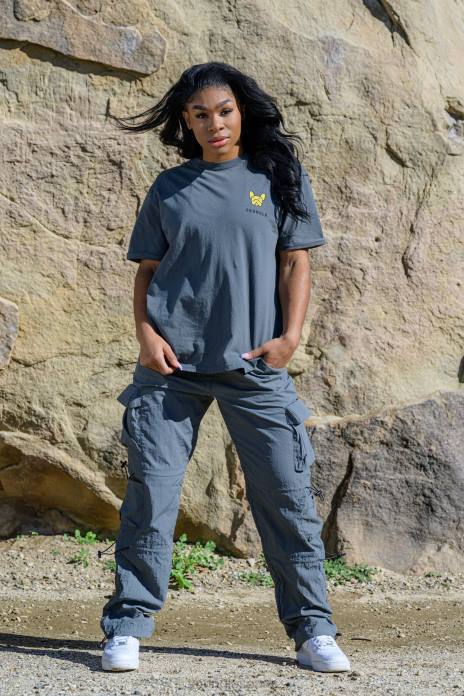 w417 camiseta extragrande iggy mujer YoungLA lavado gris claro 4Z0B1057 ropa