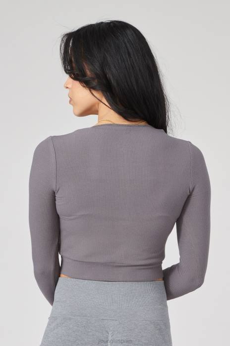 w418 manga larga con doble cremallera mujer YoungLA abedul 4Z0B1038 ropa