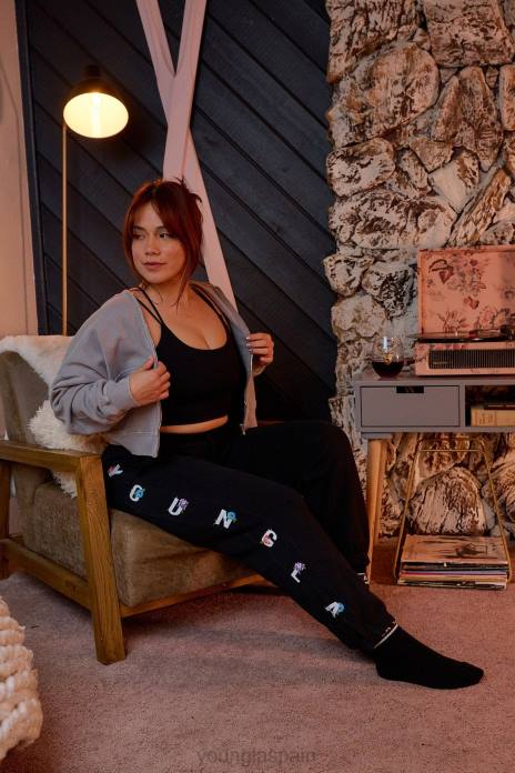 joggers de floración de invierno w203 mujer YoungLA marrón claro 4Z0B1119 ropa