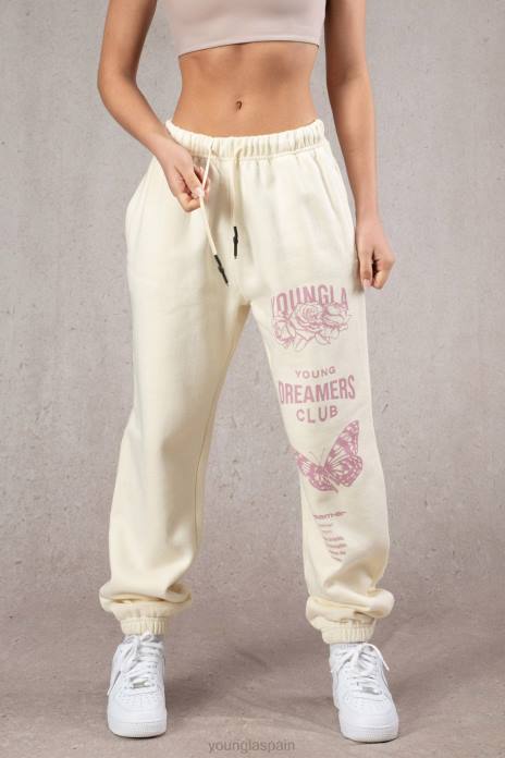 joggers soñadores w211 mujer YoungLA crema 4Z0B1170 ropa