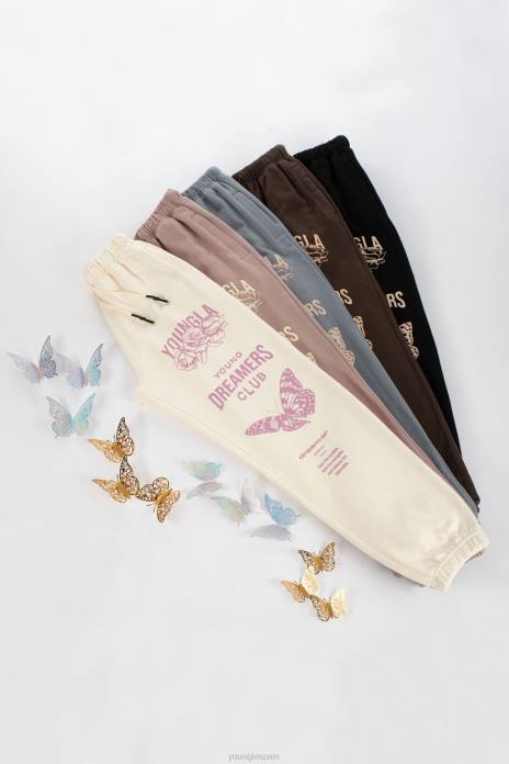 joggers soñadores w211 mujer YoungLA crema 4Z0B1170 ropa