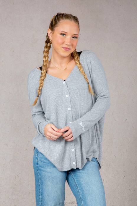 cárdigan café w415 mujer YoungLA nube plateada 4Z0B1196 ropa
