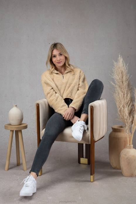 suéter de lana de peluche w506 mujer YoungLA blanco 4Z0B1202 ropa