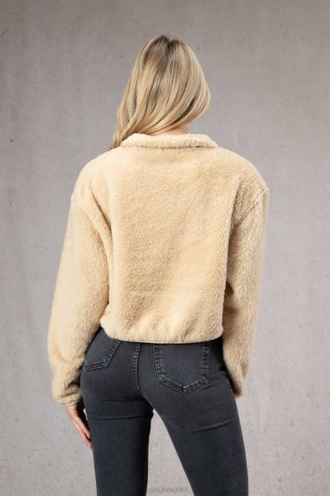 suéter de lana de peluche w506 mujer YoungLA camello 4Z0B1201 ropa