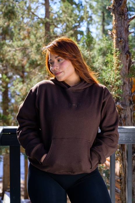 sudadera con capucha básica w502 mujer YoungLA marrón 4Z0B1192 ropa