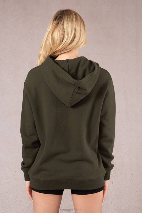 sudadera con capucha extragrande de colibrí w509 mujer YoungLA carbón 4Z0B1186 ropa