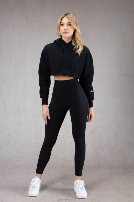 w508 sudadera con capucha recortada perfecta mujer YoungLA bosque verde 4Z0B1173 ropa